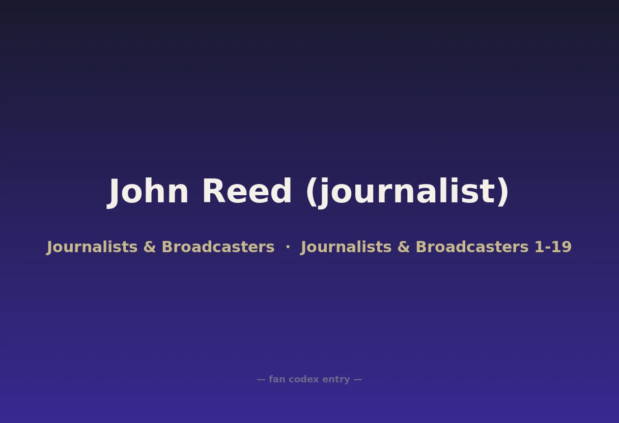 John Reed (journalist)