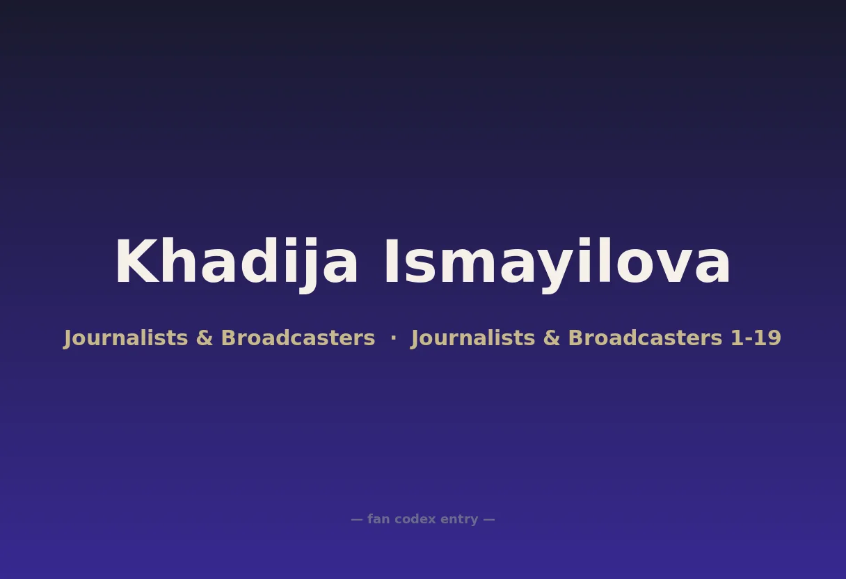 Khadija Ismayilova